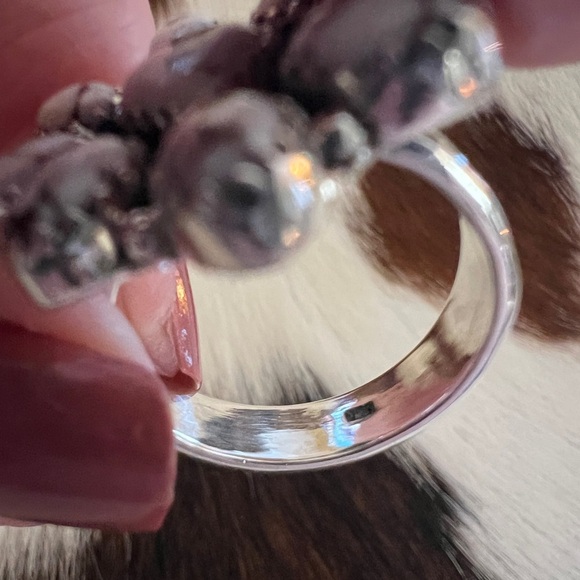 ❤️ Wild Horse Jasper Navajo Cluster Ring w Heart Center Adjustable Ring 9.1 Gm - Picture 10 of 14